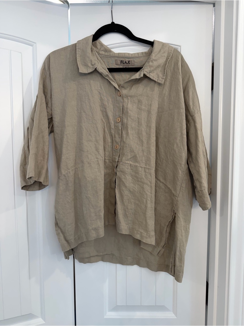 Flax Linen Button Up Blouse